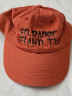 Jhat SO. PADRE ISLAND TX Orange Kids Baseball Cap‎ with Black Embroidery Hat